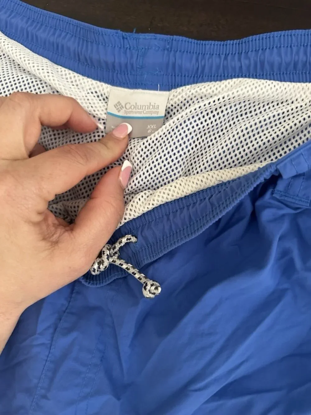 Men’s Columbia Blue Swim Trunks Xxl And Length 6”